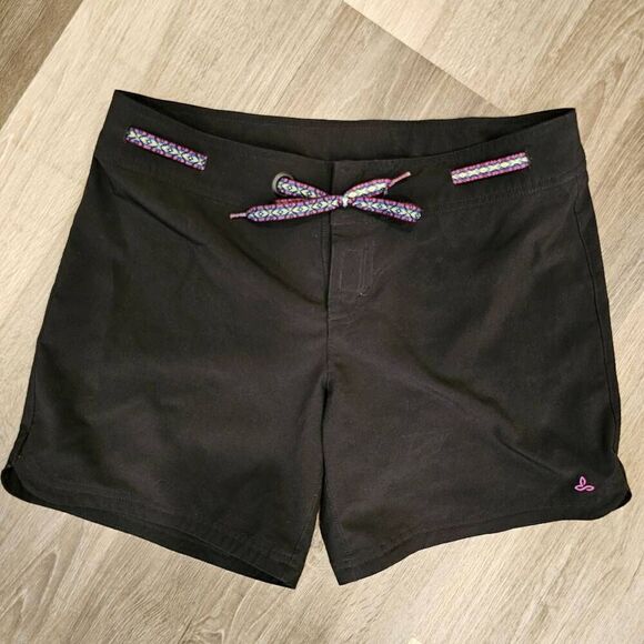 Prana size small women's Swim shorts black and boho tie - Picture 1 of 10
